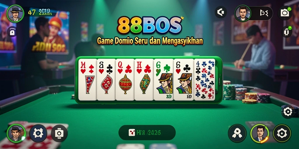 Screenshot gameplay 88BOS menampilkan aksi seru dalam permainan Domino.