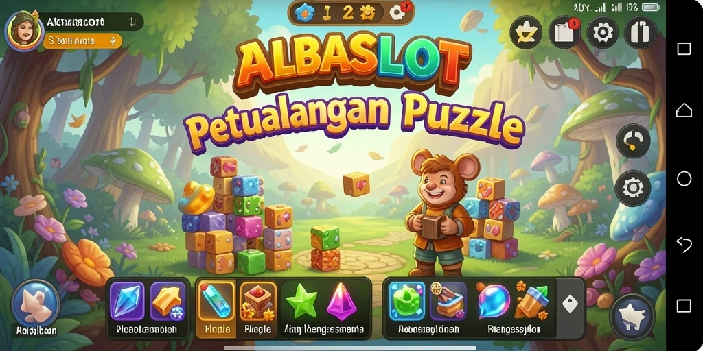 Tampilan gameplay Puzzle yang menarik dalam ALBASLOT.