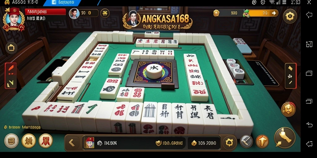 Screenshot gameplay ANGKASA168 menampilkan aksi seru permainan Mahjong.