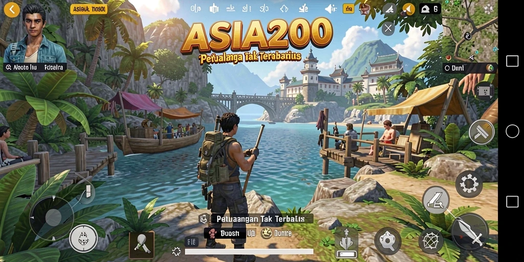Tampilan gameplay menakjubkan di dunia terbuka ASIA200.