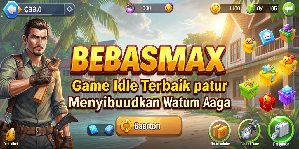 Tampilan gameplay menarik dari BEBASMAX yang menunjukkan kemajuan karakter.