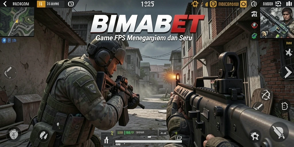 Tangkapan layar menampilkan aksi seru permainan FPS BIMABET.