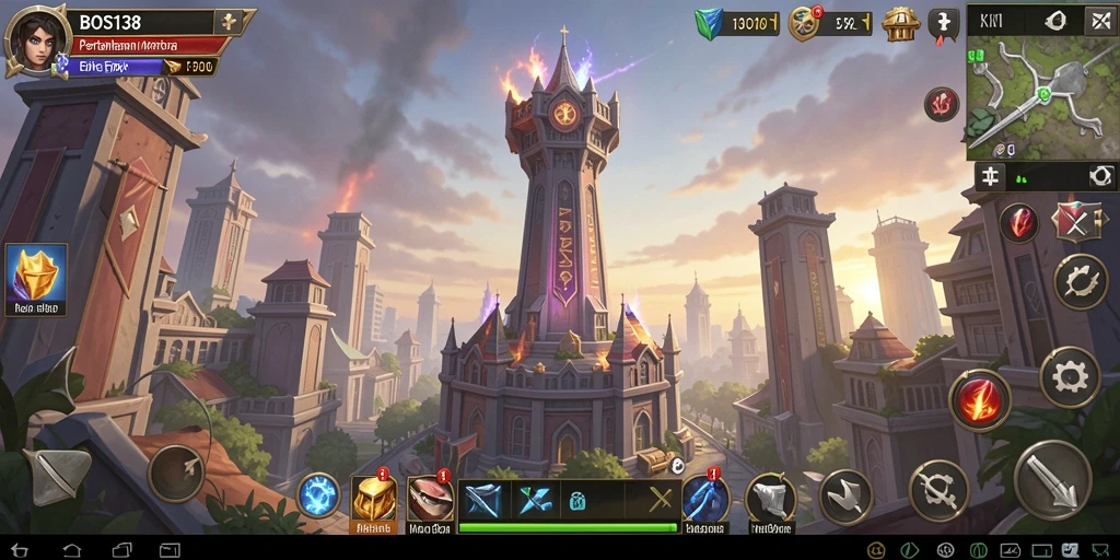 Gameplay seru dan strategis dalam BOS138 Tower Defense.