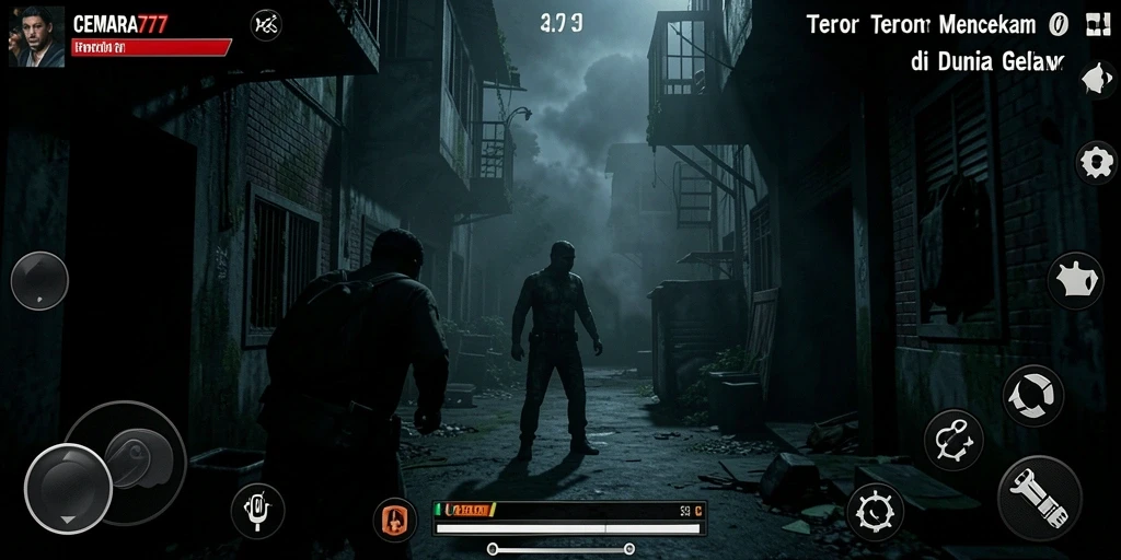 Tangkapan layar utama dari gameplay CEMARA777 yang menyeramkan.