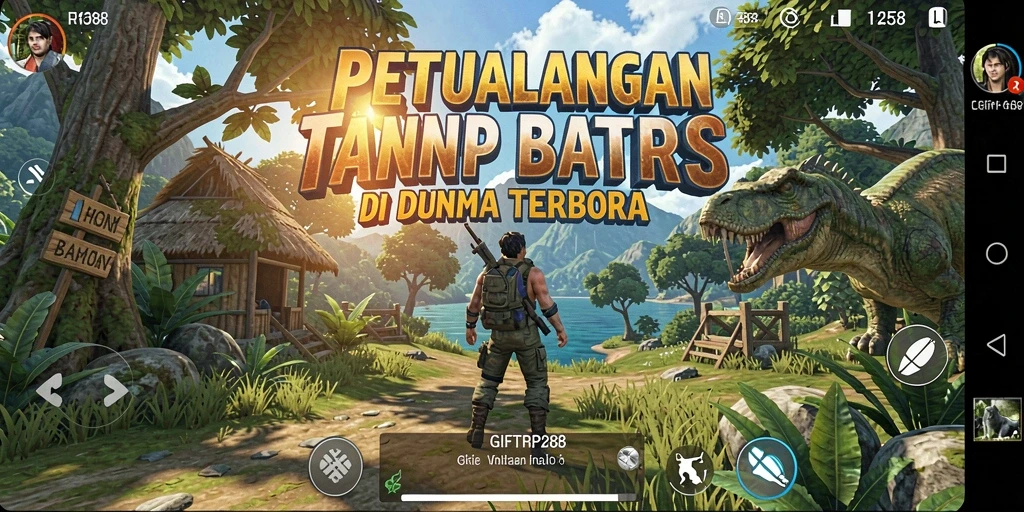 Screenshot gameplay GIFTRP288 menampilkan eksplorasi dunia terbuka yang menarik.