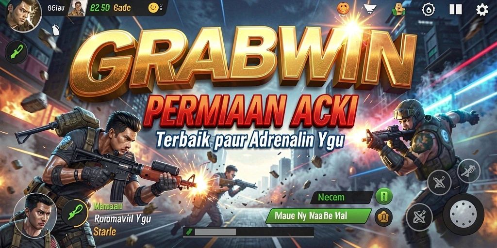 Tampilan gameplay menegangkan dari GRABWIN, penuh aksi dan adrenalin.