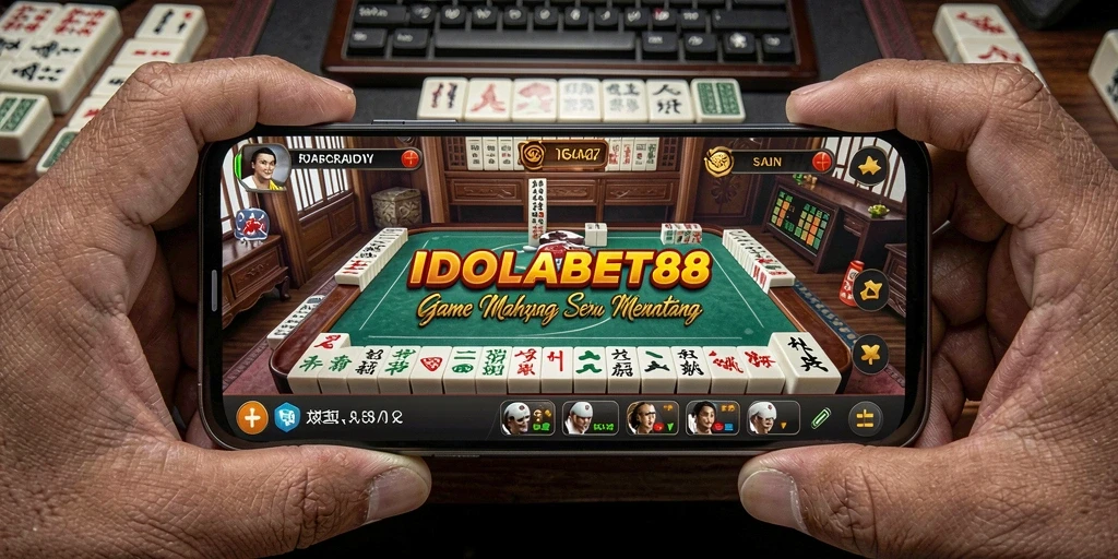 Tampilan gameplay menantang di IDOLABET88 dengan ubin Mahjong yang berwarna-warni.