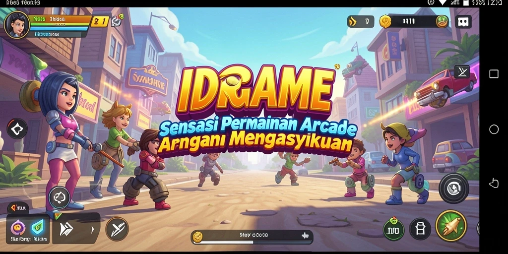 Tampilan screenshot utama IDRGAME menunjukkan gameplay Arcade yang seru.