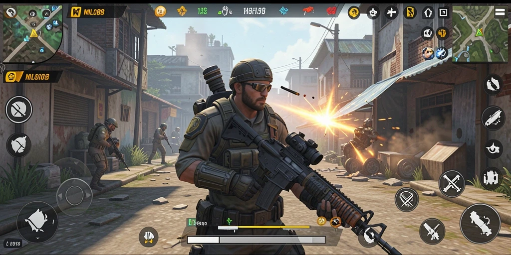 Gameplay menarik dengan aksi tembak-tembakan yang seru.