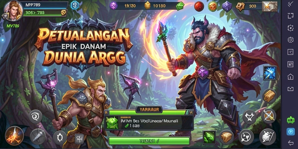 Tampilan gameplay seru dan mendebarkan dalam dunia ARPG.