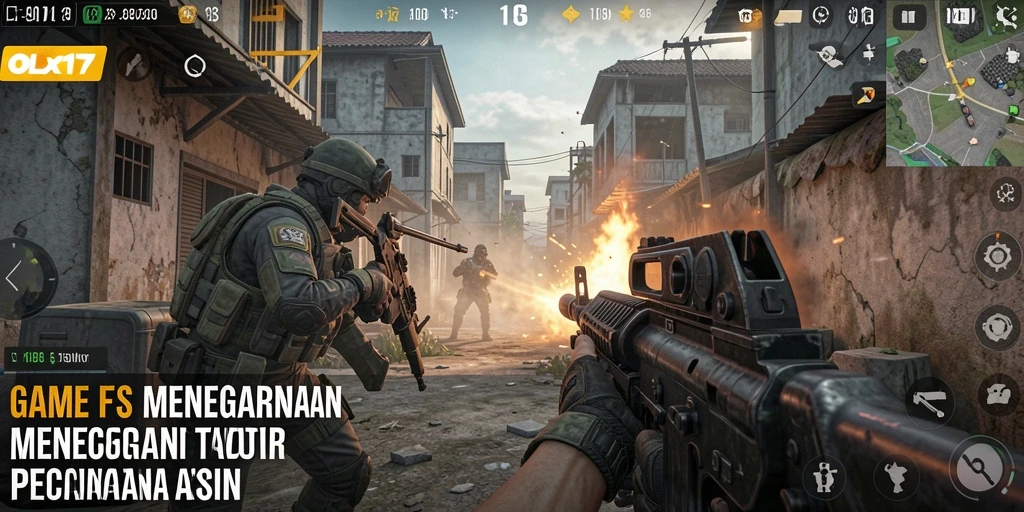 Tampilan gameplay dinamis dan intens dari OLX17 yang penuh aksi.