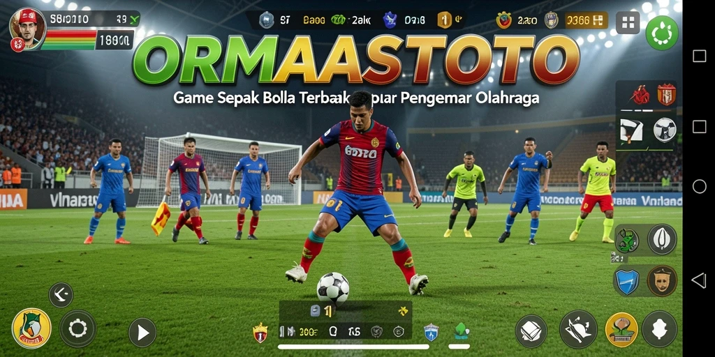 Screenshot gameplay ORMASSTOTO menampilkan akselerasi pemain di lapangan.