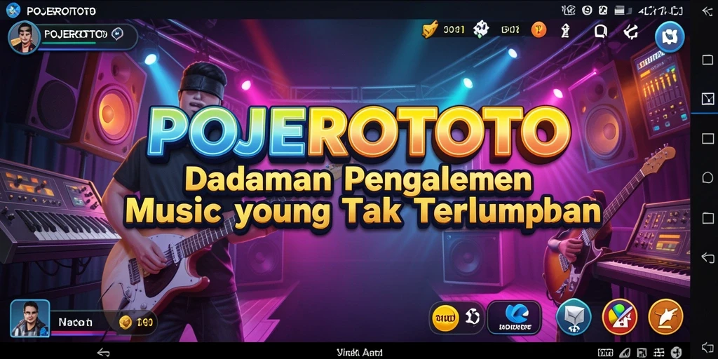 Screenshot gameplay POJEROTOTO yang menampilkan keseruan bermain musik.