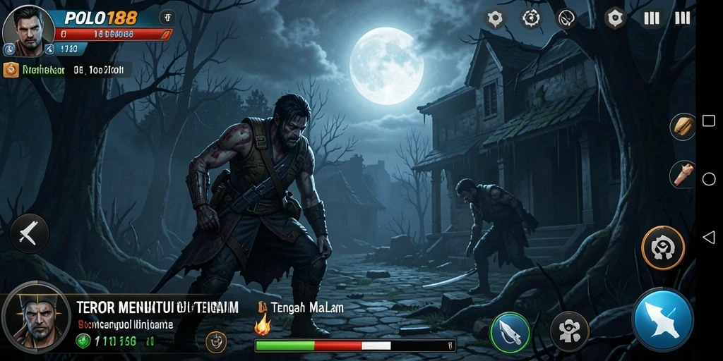 Screenshot POLO188 menampilkan suasana mencekam dalam gameplay horor.