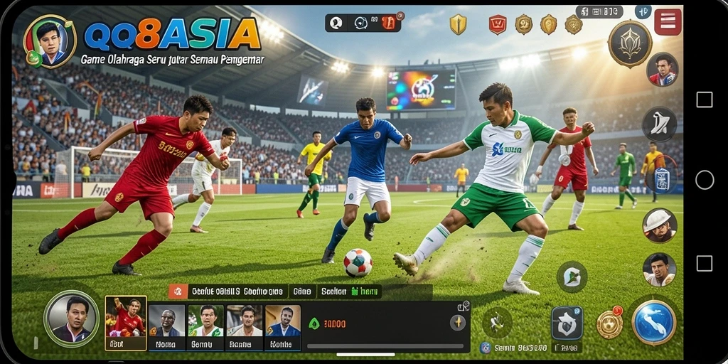 Tampilan gameplay menarik dalam aplikasi QQ88ASIA dengan berbagai olahraga.