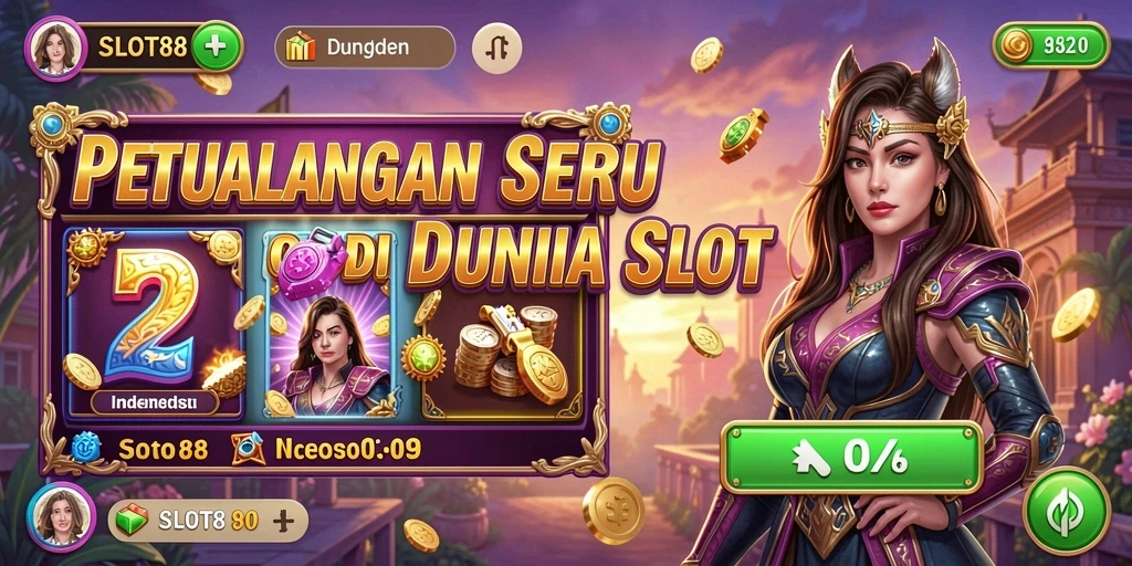 Tampilan seru gameplay SLOT88 dengan tema petualangan.