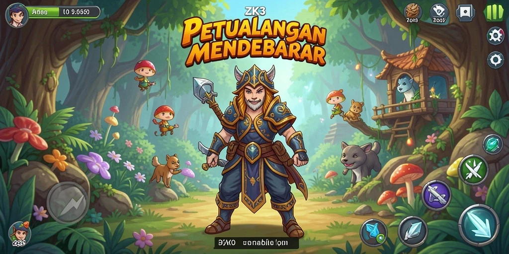 Tangkapan layar utama ZK3 menampilkan aksi karakter Anime yang memukau.